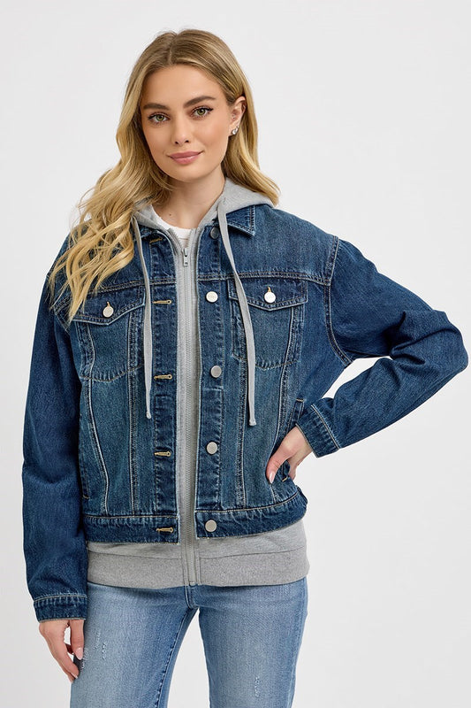 Taylor Hooded Denim Jacket